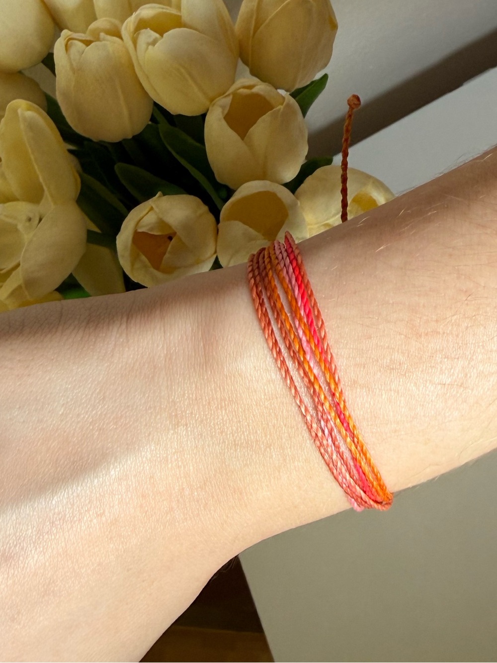 Pura Vida Orange and Pink Multi-Strand Bracelet
